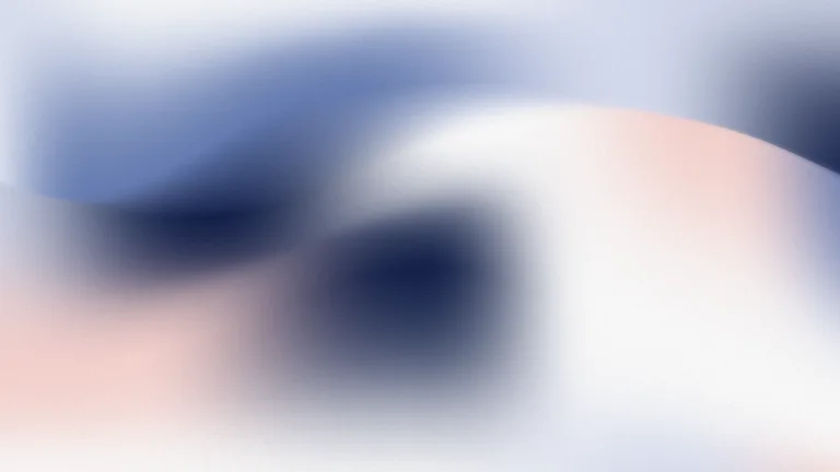 Pearl Hinge: Blue-gray shadows turn between pearl and blush fields.