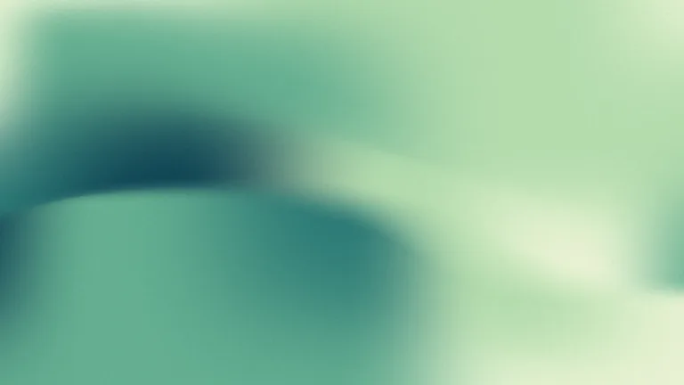 Eucalyptus Air: Mint and eucalyptus planes overlap around a dark green seam.