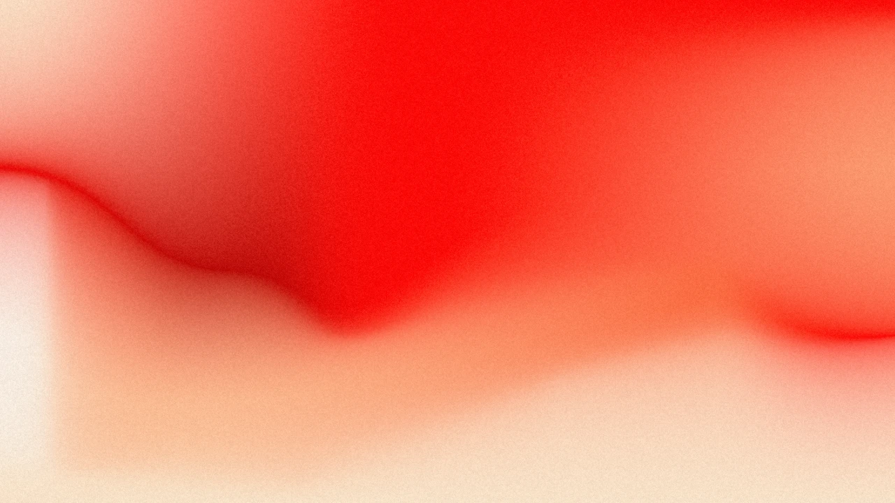 Vermilion: A vermilion sweep dissolving into warm peach, with tactile grain.