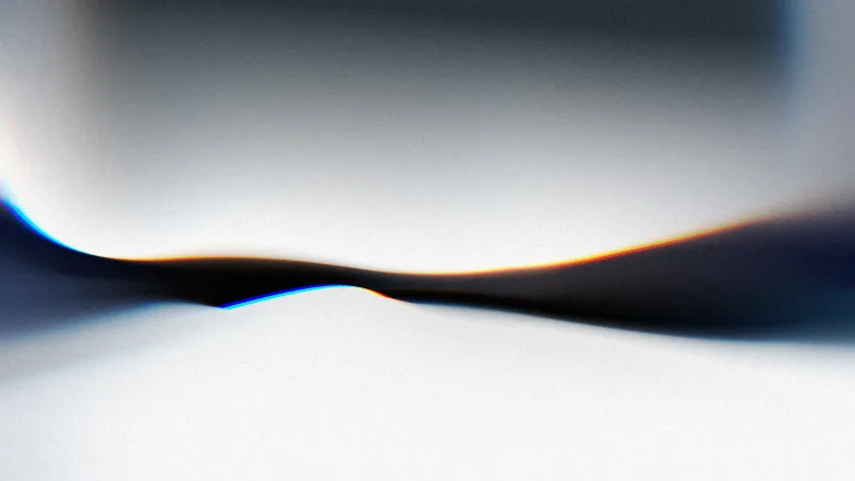 Blue Steel: Silver folds around an ink-blue seam, edged with spectral light.